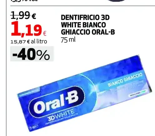 Dentifricio 3D White Bianco Ghiaccio Oral-B