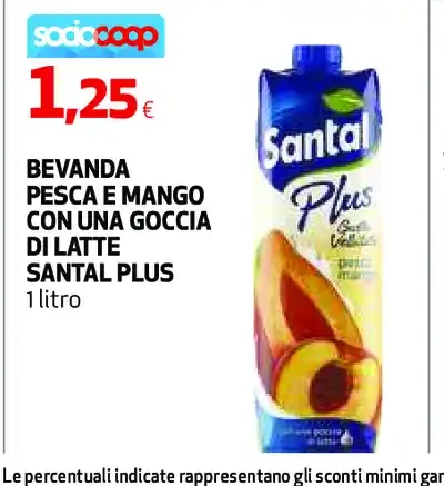Bevanda pesca e mango Santal Plus