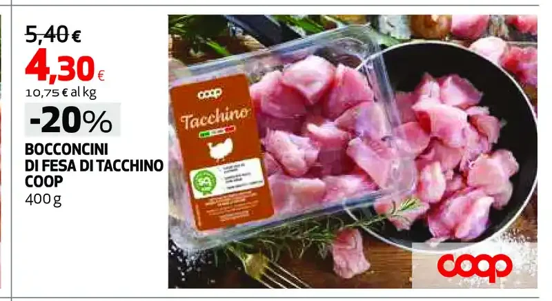 Bocconcini di fesa di tacchino Coop