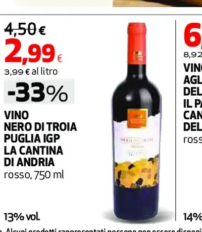 Vino Nero di Troia Puglia IGP La Cantina di Andria