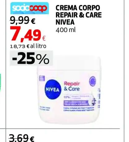 Crema corpo Repair & Care Nivea