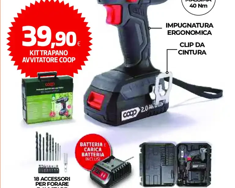 Kit trapano avvitatore Coop