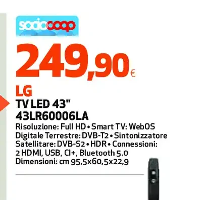 LG TV LED 43 pollici