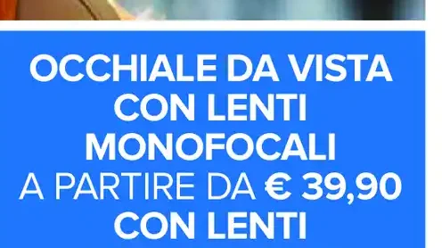 Occhiale da vista con lenti monofocali