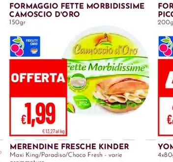 Formaggio fette morbidissime Camoscio d'Oro