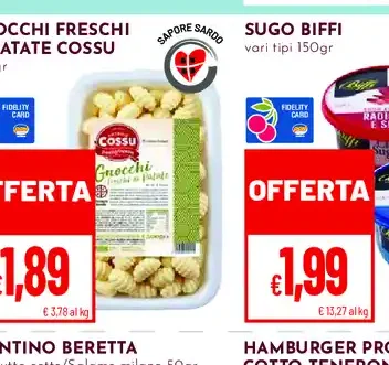 Gnocchi freschi di patate Cossu
