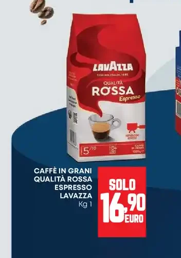 Caffè in grani qualità rossa espresso Lavazza