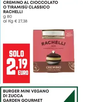 Cremino al cioccolato tiramisù classico Rachelli