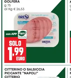 Bresaola di tacchino Golfera