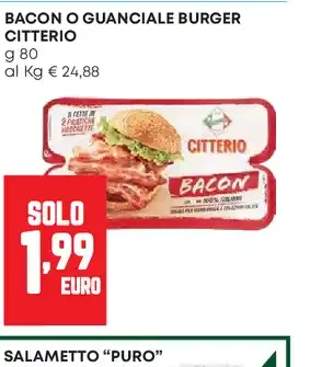 Bacon o guanciale burger Citterio