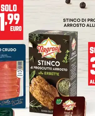 Prosciutto cotto o crudo Stella Negroni