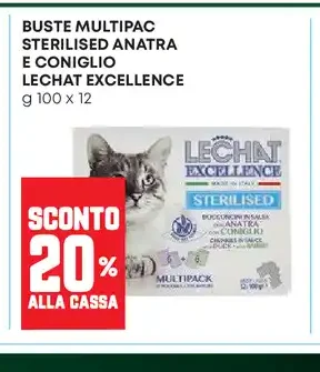 Buste multipack sterilised anatra e coniglio Lechat Excellence