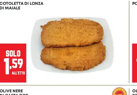 Cotoletta di lonza di maiale