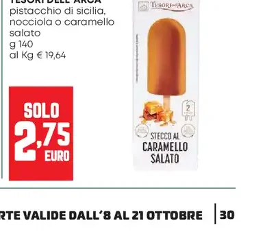 Gelato stecco pistacchio, nocciola o caramello salato