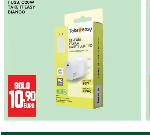 Stream carica rete 1 USB, C20W