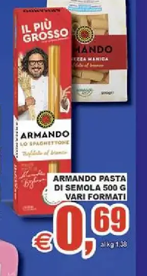 Pasta di semola 500 g vari formati