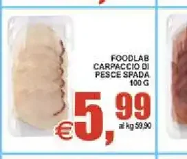 Carpaccio di pesce spada