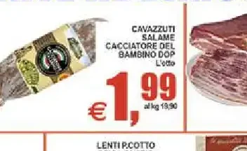 Salame cacciatore del bambino DOP