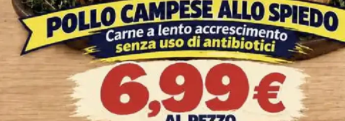Pollo campese allo spiedo