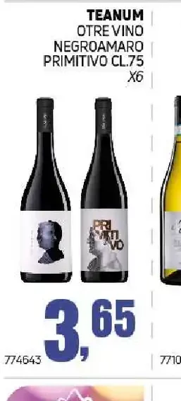 Teanum Otre Vino Negroamaro Primitivo
