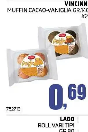 Muffin cacao-vaniglia Vincinni