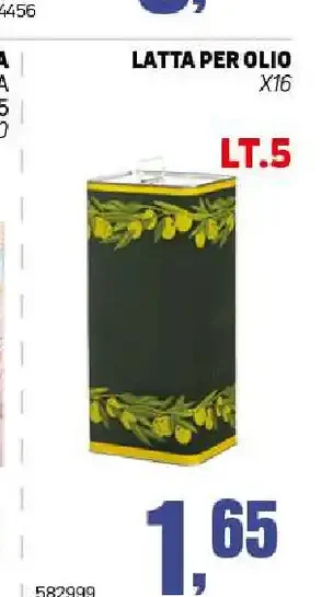 Latta per olio
