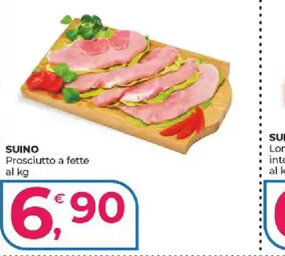 Prosciutto a fette di suino