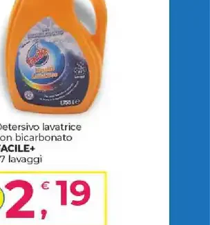 Detersivo lavatrice con bicarbonato Facile+