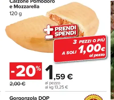 Calzone pomodoro e mozzarella
