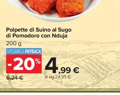 Polpette di Suino al Sugo di Pomodoro con Nduja
