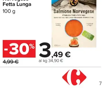 Salmone Norvegese Fetta Lunga