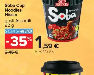 Soba cup noodles