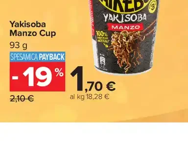 Yakisoba manzo cup
