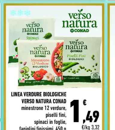 Linea verdure biologiche Verso Natura Conad