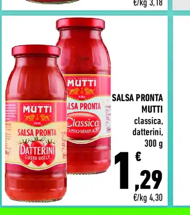Salsa pronta Mutti classica datterini