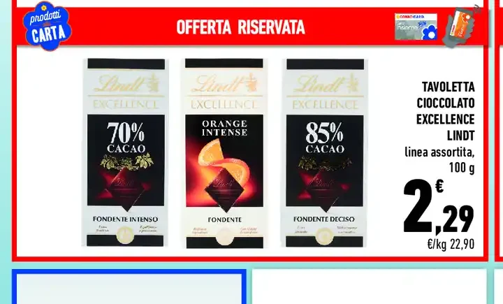 Tavoletta cioccolato Excellence Lindt