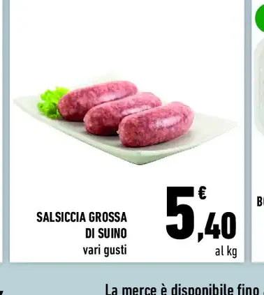 Salsiccia grossa di suino