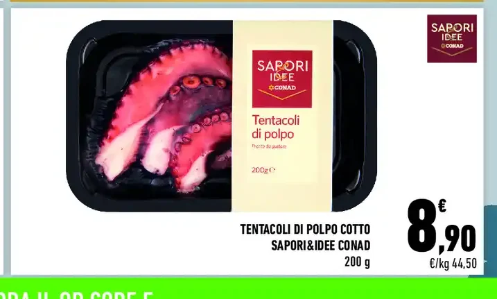 Tentacoli di polpo cotto Sapori&Idee Conad