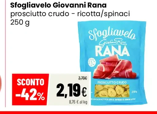 Sfogliavelo Giovanni Rana prosciutto crudo ricotta spinaci
