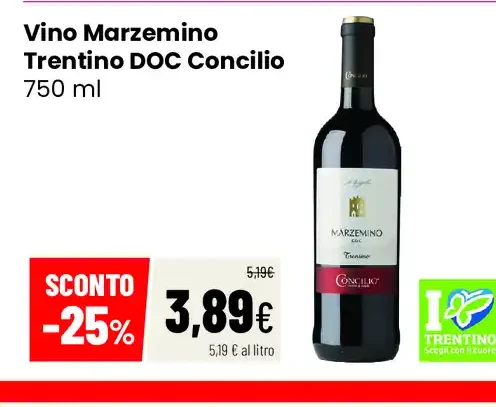 Vino Marzemino Trentino DOC Concilio