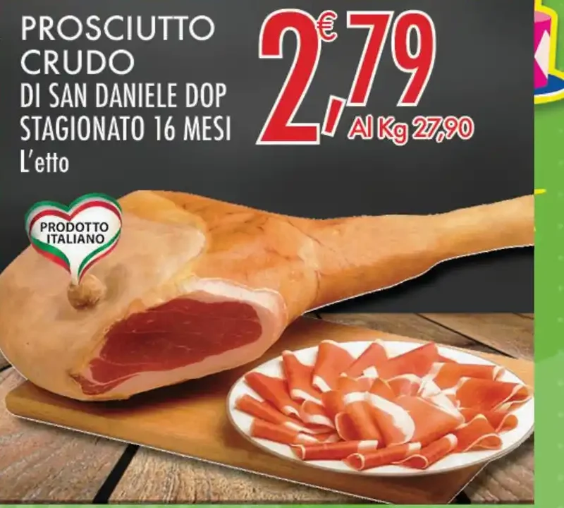 Prosciutto crudo di San Daniele DOP stagionato 16 mesi