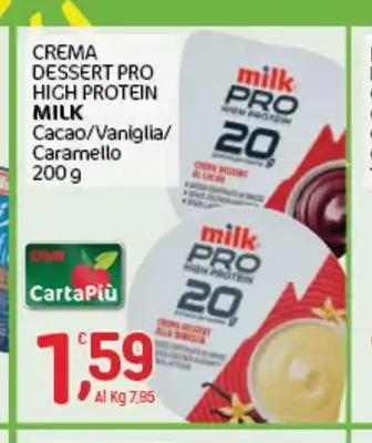 Crema dessert pro high protein Milk Pro