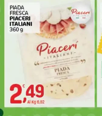 Piada fresca Piaceri Italiani