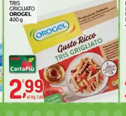 Tris grigliato Orogel