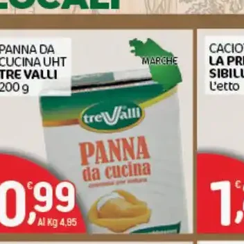 Panna da cucina UHT Tre Valli