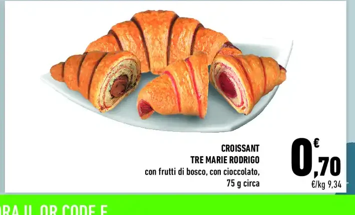Croissant Tre Marie Rodrigo ai frutti di bosco e cioccolato
