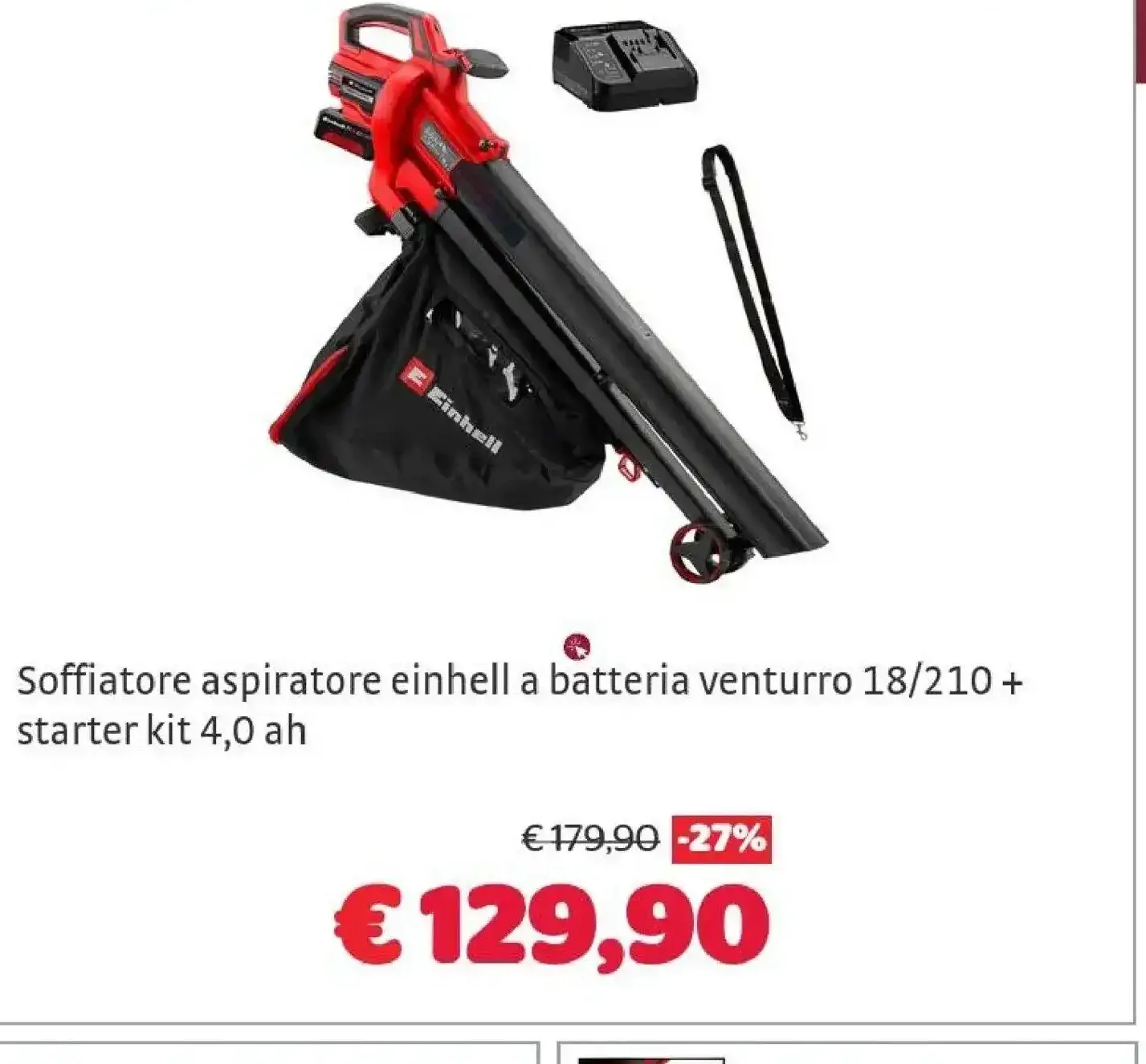 Soffiatore aspiratore a batteria Einhell