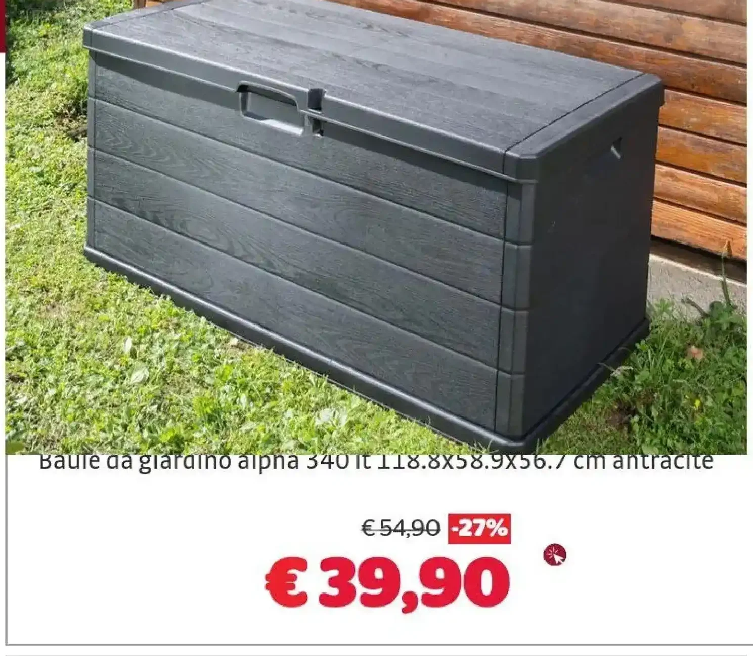 Baule da giardino Alpina 540 l antracite