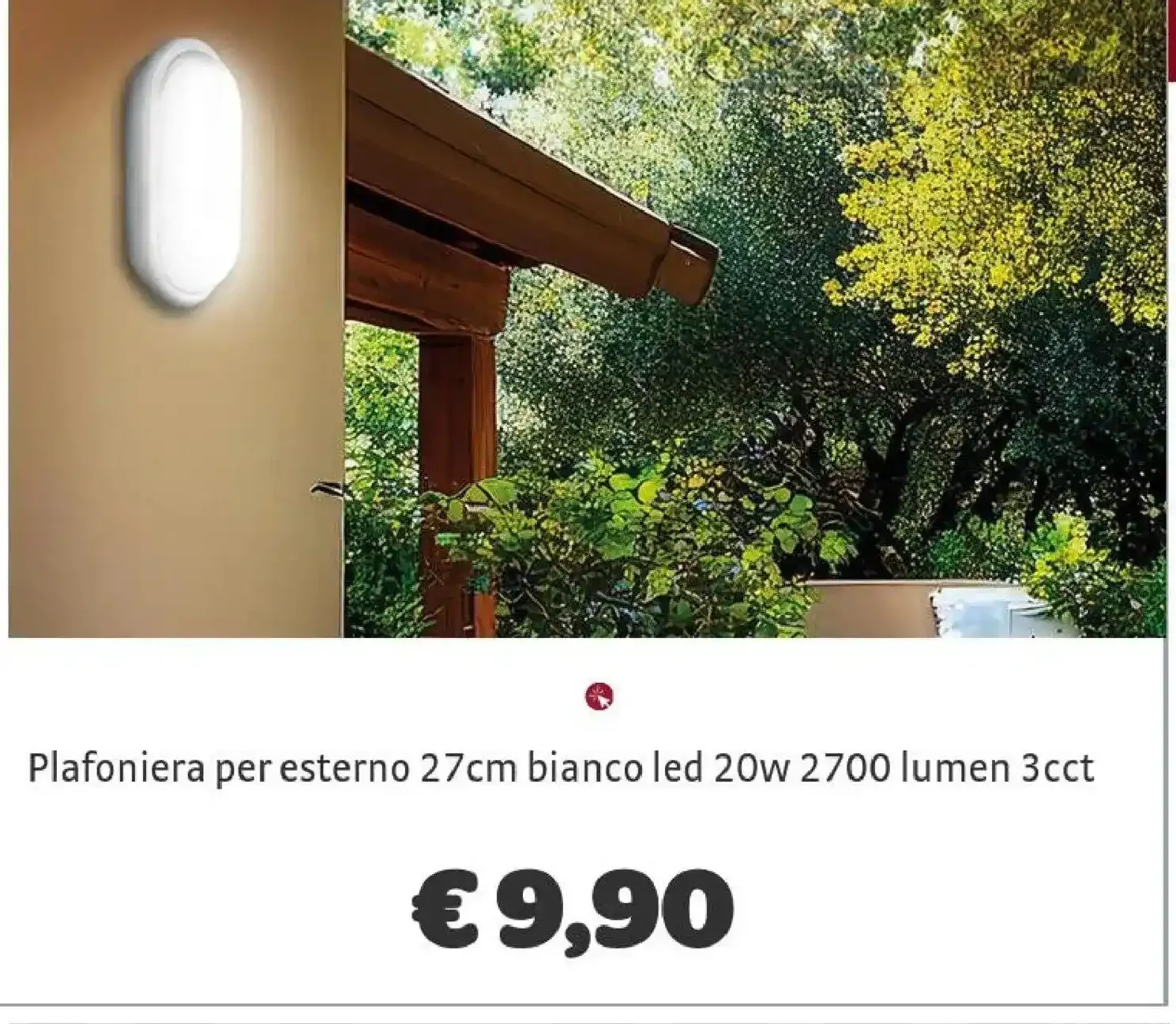 Plafoniera per esterno LED