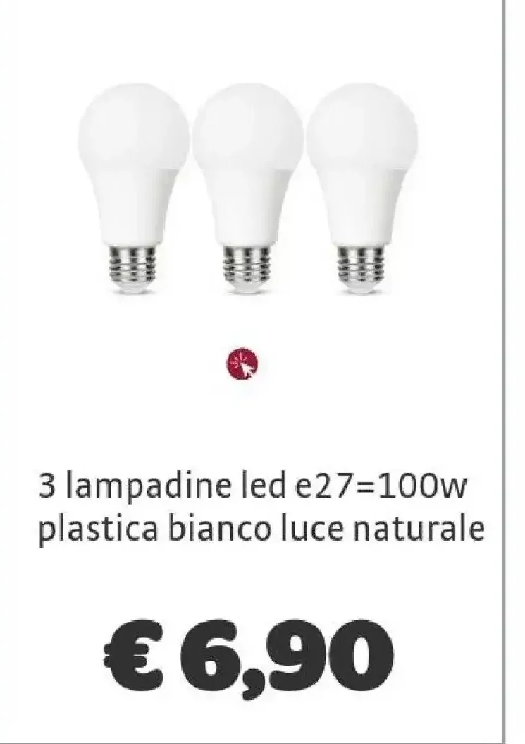 Lampadine LED E27 100 W luce naturale